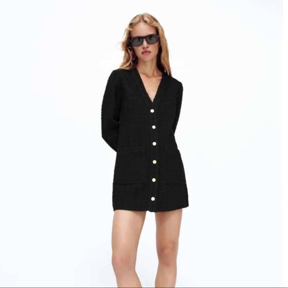 Zara textured weave dress